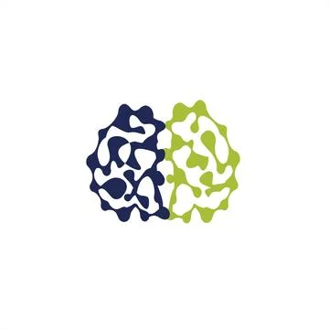 Brain system logo and vector icon Stock Illustration