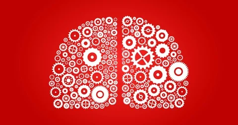 Brain Teamwork Concept Of Cogs And Gears Spinning Animation Stock Footage 88133209