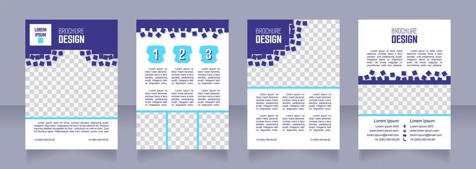 Brain teaser games blank brochure design Stock Illustration
