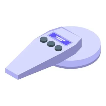 Brain tech microchip icon isometric vector. Health teg reader 스톡 일러스트