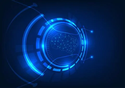 Brain technology background It is an intelligent computer technology that a.. Illustration