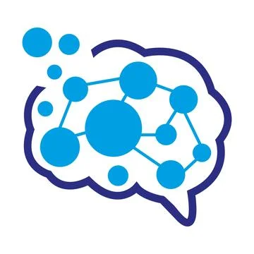 Brain technology Connection Abstract Logo for Teams, Networking icon Stock Illustration