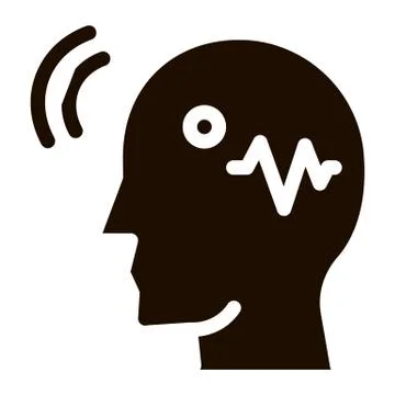 Brain Telepathic Control Vector Icon Stock Illustration
