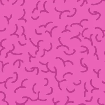 Brain texture. Brains bends background. Brains pink seamless ornament Stock Illustration