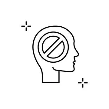 Brain, thinking, addictions icon. Simple line, outline vector elements of Stock Illustration
