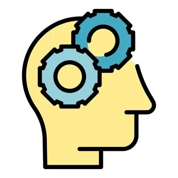 Brain thinking icon vector flat 스톡 일러스트