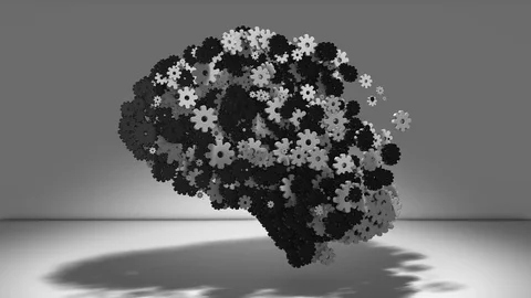 Brain thinking mental cognition of thought function concept 3D render Stock Footage 105979397