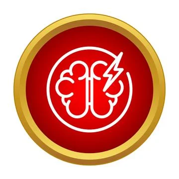 Brain thinking power idea concept symbol icon 스톡 일러스트