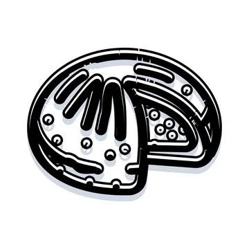 Brain thinking process concept with cerebrum illustration Stock Illustration