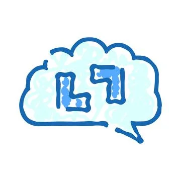 Brain thought developing an idea or solution 库存插图