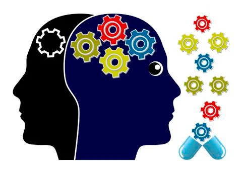 Brain Tonic for Men Stock Illustration