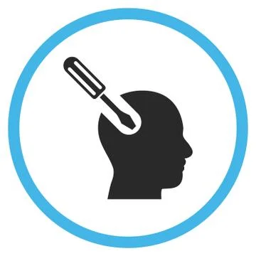 Brain Tool Flat Rounded Vector Icon イラスト素材