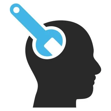 Brain Tool Flat Vector Pictogram Stock Illustration