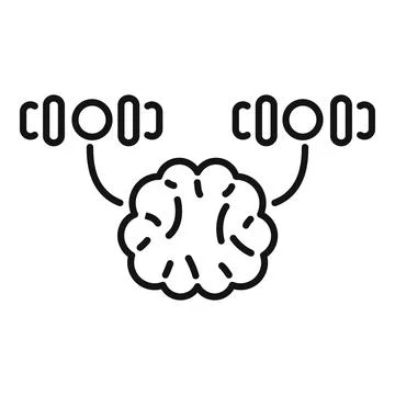 Brain training concept with dumbbells and human mind 스톡 일러스트