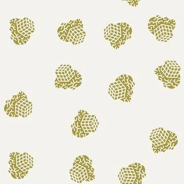 Brain training game glyph seamless pattern Stock Illustration