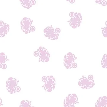 Brain transplant glyph seamless pattern イラスト素材
