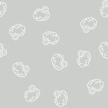 Brain transplant line seamless pattern Illustrazione stock