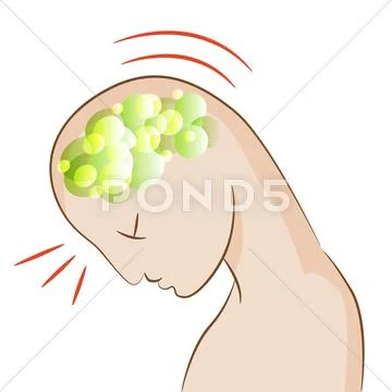 Brain Trauma Man Stock Illustration