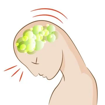 Brain Trauma Man Stock Illustration