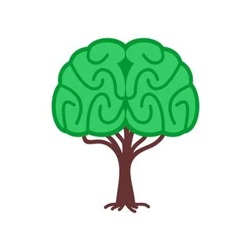 Brain tree. Brains on a tree. Vector illustration Illustrazione stock
