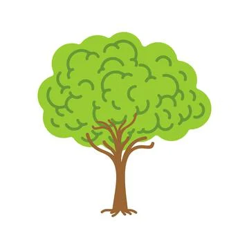 Brain tree. Brains on a tree. Vector illustration Stock Illustration