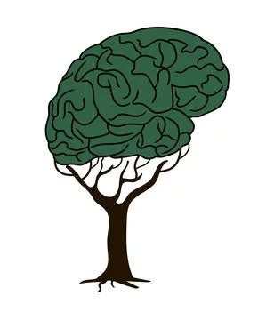 Brain tree clipart Stock Illustration