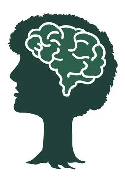 Brain tree Growing idea Stock Illustration