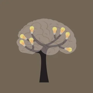 Brain tree Stock Illustration