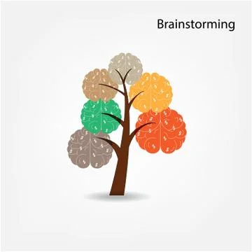 Brain tree illustration, tree of knowledge, medical, environmental or busines Stock Illustration