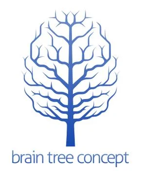 Brain tree of knowledge concept Stock Illustration