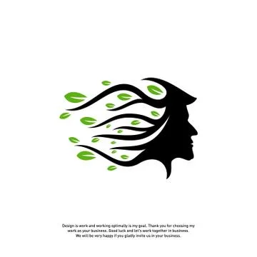 Brain with Tree Logo Design Concept, People Head with Tree Logo - Vector Illu Stock Illustration