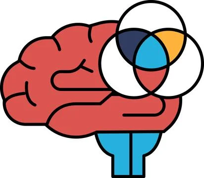 A brain with a tree in the middle of it Stock Illustration