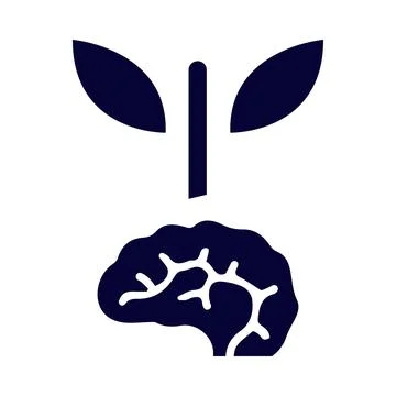 Brain, tree, nature, natural brain icon Stock Illustration