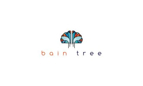 Brain tree vector logo image Stock Illustration