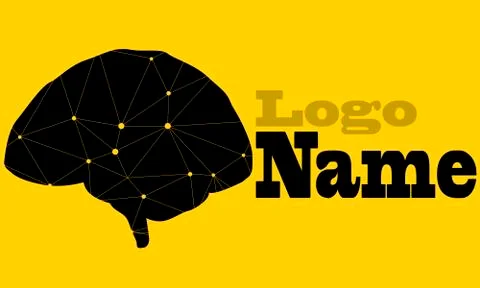 Brain in triangular style Stock Illustration