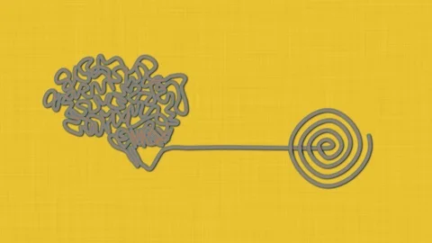 Brain Untangling to spiral 4K (loop) Stock Footage 71834856