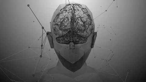 Brain used for thinking artificial intelligence neural network Stock Footage 81156967