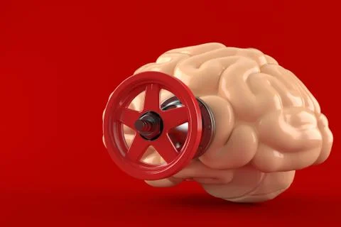 Brain with valve Stock Illustration