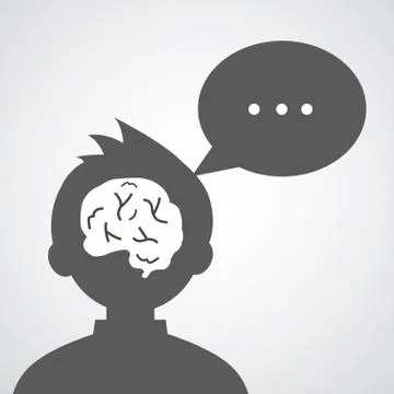 Brain vector cartoon Stock Illustration