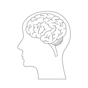 Brain vector icon Stock Illustration
