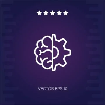 Brain vector icon Stock Illustration