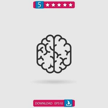 Brain vector icon Illustrazione stock