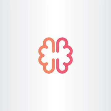 Brain vector icon symbol design element Stock Illustration