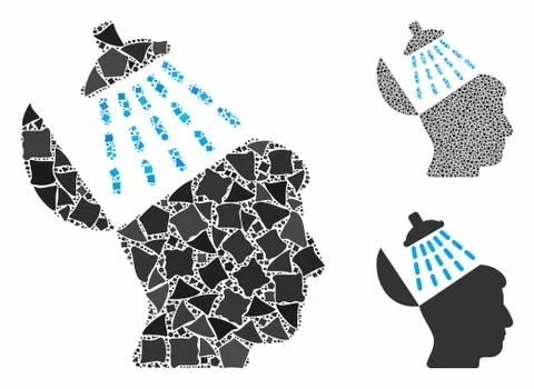 Brain washing Composition Icon of Irregular Elements イラスト素材