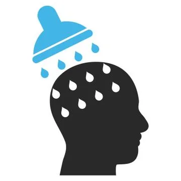 Brain Washing Flat Vector Pictogram Stock Illustration