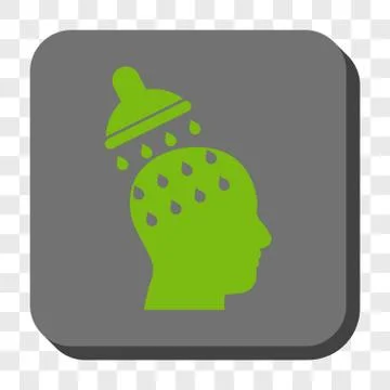 Brain Washing Rounded Square Button Illustrazione stock