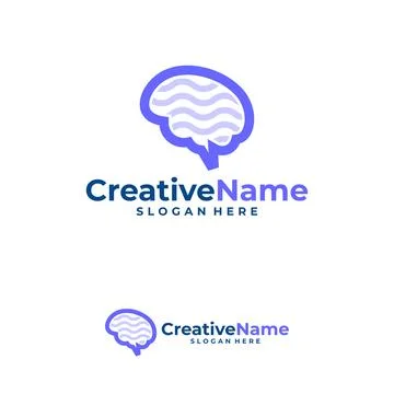 Brain water logo design vector template, Creative mind water logo concepts .. 스톡 일러스트