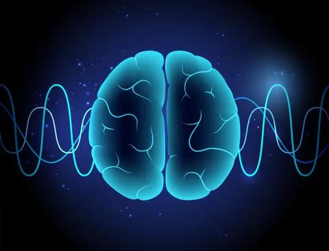 Brain wave 3D Stock Illustration
