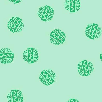 Brain waves study glyph vector seamless pattern 스톡 일러스트