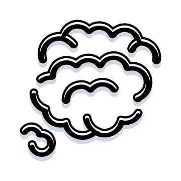 Brain waves thought bubble mind icon 스톡 일러스트
